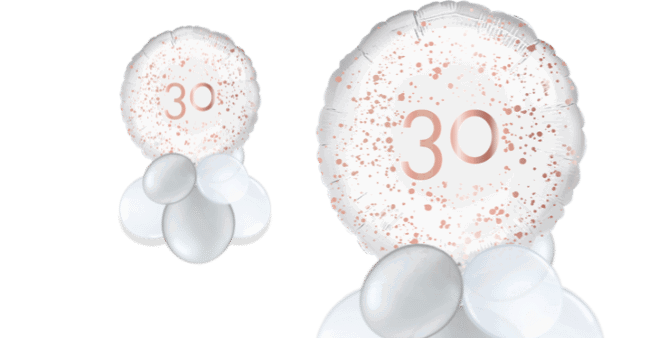 Rose Gold Sparkle 30th Balloon
