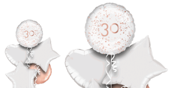 Rose Gold Sparkle 30th Balloon