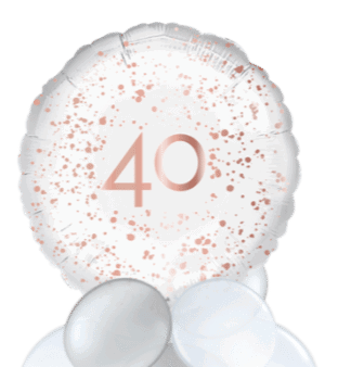 Rose Gold Sparkle 40th Balloon