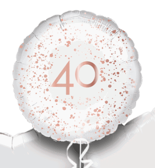 Rose Gold Sparkle 40th Balloon