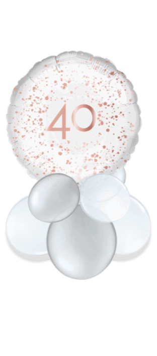 Rose Gold Sparkle 40th Balloon