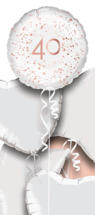 Rose Gold Sparkle 40th Balloon