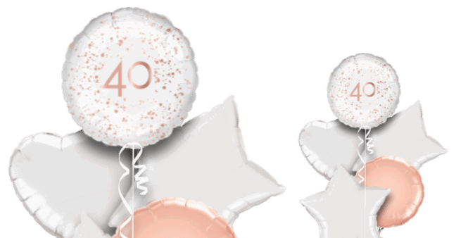 Rose Gold Sparkle 40th Balloon