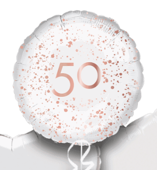 Rose Gold Sparkle 50th Balloon