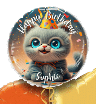 Birthday Cute Kitten Balloon