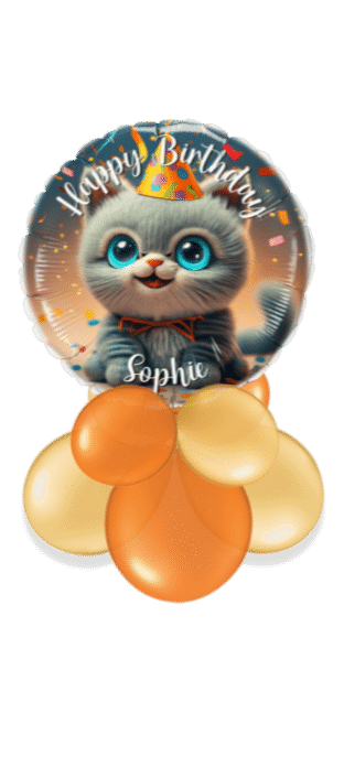 Birthday Cute Kitten Balloon