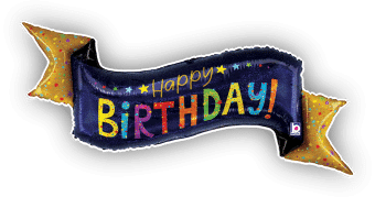 Blue Sparkle Birthday Banner