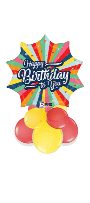 Birthday Colourburst Balloon