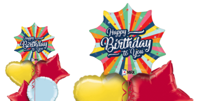 Birthday Colourburst Balloon