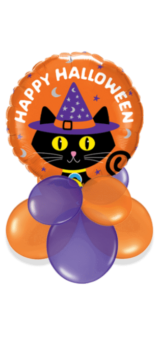 Halloween Cat in Hat Balloon