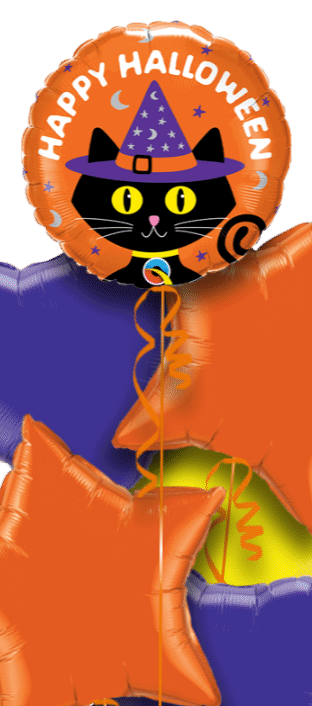 Halloween Cat in Hat Balloon