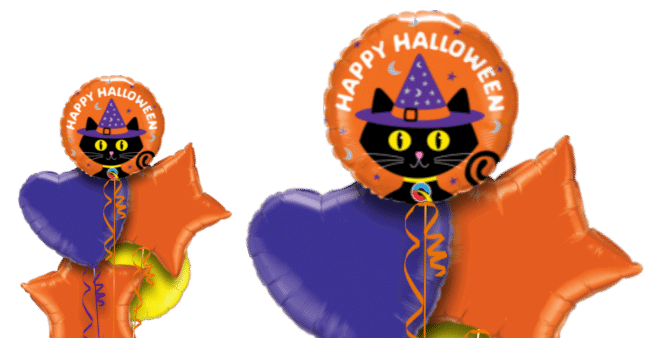 Halloween Cat in Hat Balloon