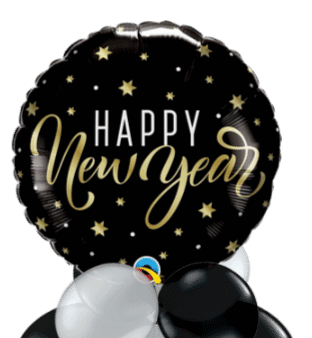 New Year Gold Stars Balloon