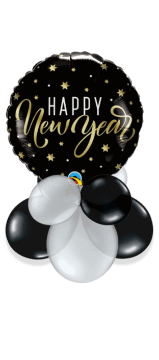 New Year Gold Stars Balloon