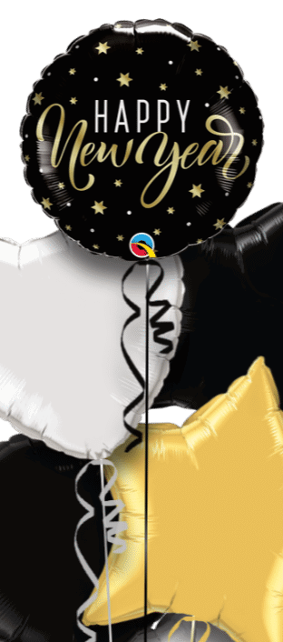New Year Gold Stars Balloon