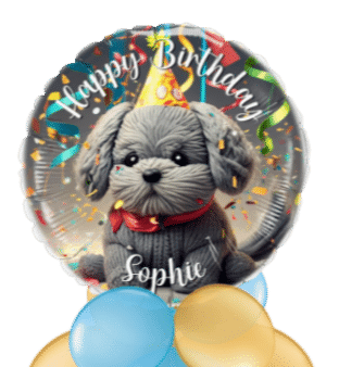 Cute Birthday Puppy Balloon