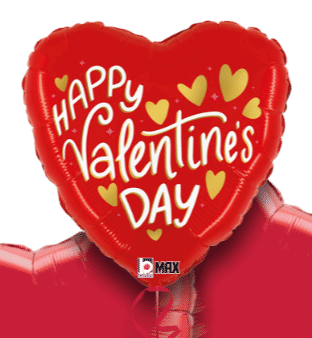 Valentines Gold Hearts Balloon