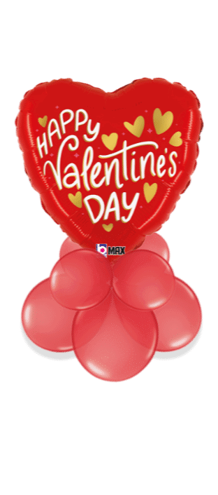 Valentines Gold Hearts Balloon