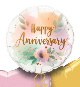 Anniversary Gold Script Balloon