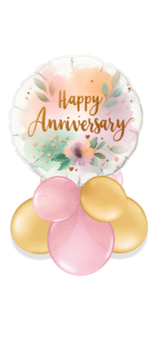 Anniversary Gold Script Balloon