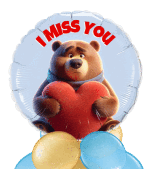 I MIss You Bear Hug Balloon