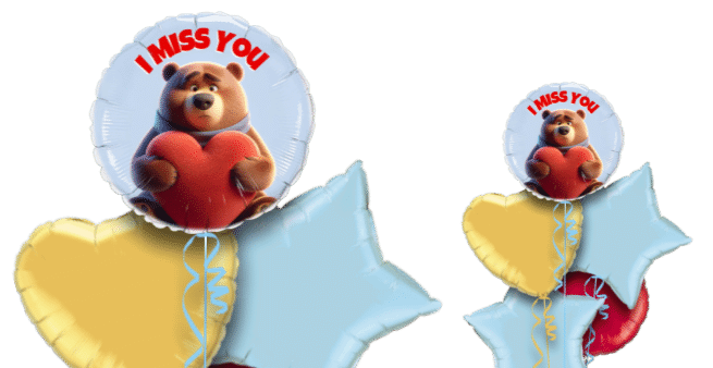 I MIss You Bear Hug Balloon