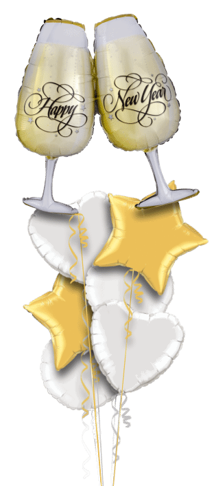 New Year Champagne Glasses Balloon