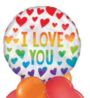 Rainbow Love Balloon