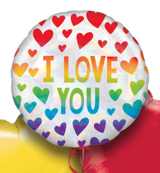 Rainbow Love Balloon