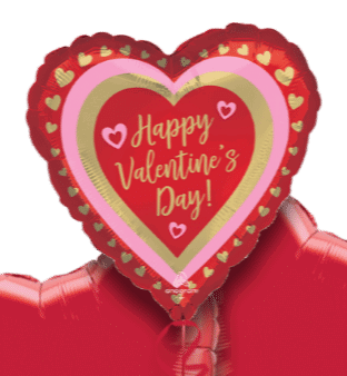 Valentine's Golden Hearts Balloon