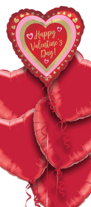 Valentine's Golden Hearts Balloon