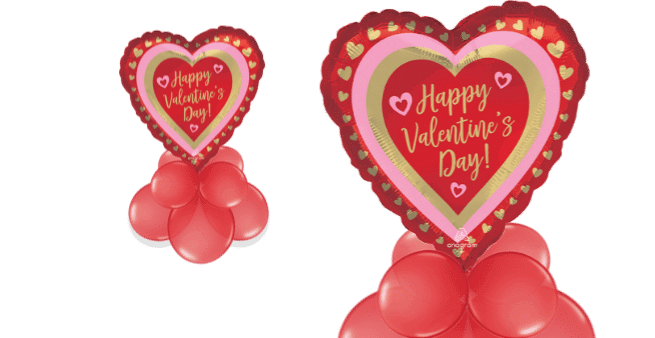 Valentine's Golden Hearts Balloon