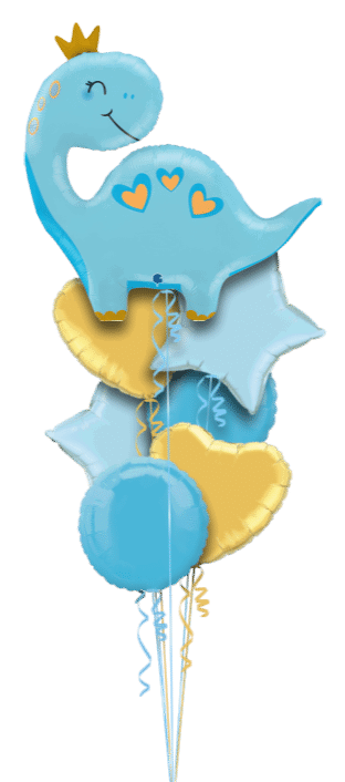 Happy Dino Blue Balloon