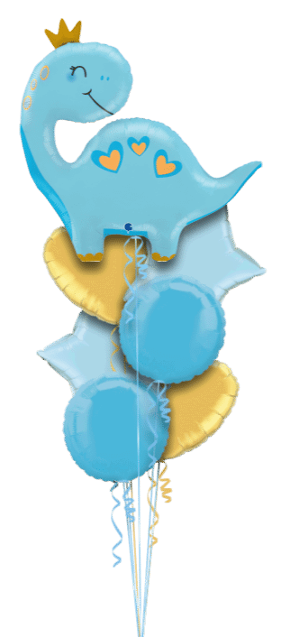 Happy Dino Blue Balloon