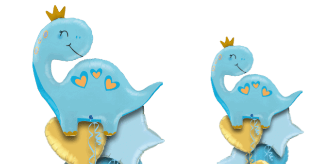 Happy Dino Blue Balloon