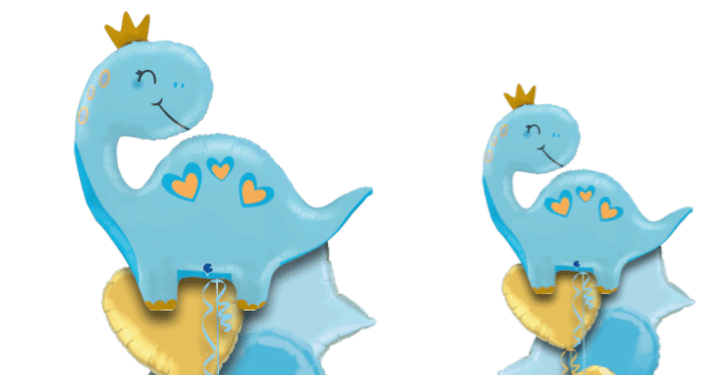 Happy Dino Blue Balloon