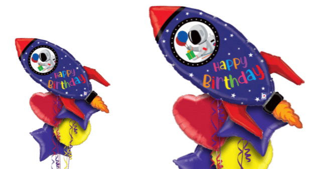 Birthday Space Rocket Balloon