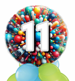 Rainbow Explosion Age Balloon