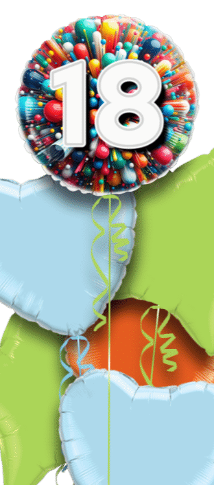 Rainbow Explosion Age Balloon