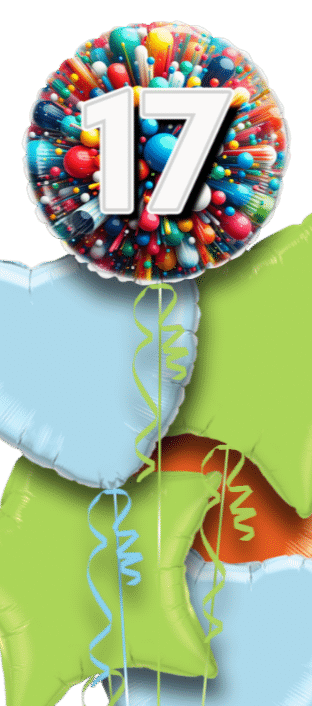 Rainbow Explosion Age Balloon