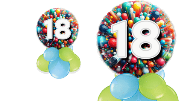 Rainbow Explosion Age Balloon