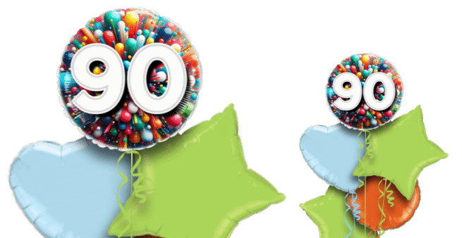 Rainbow Explosion Age Balloon