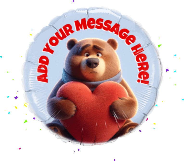 Big Hug Valentine's Bear balloon 