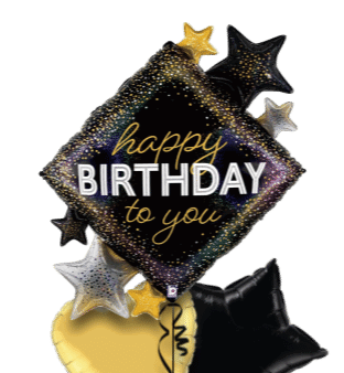 Birthday Diamonds and Stars Balloon