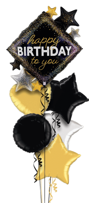 Birthday Diamonds and Stars Balloon