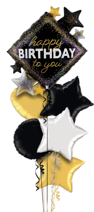 Birthday Diamonds and Stars Balloon