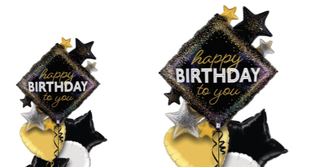 Birthday Diamonds and Stars Balloon