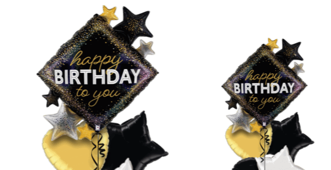 Birthday Diamonds and Stars Balloon