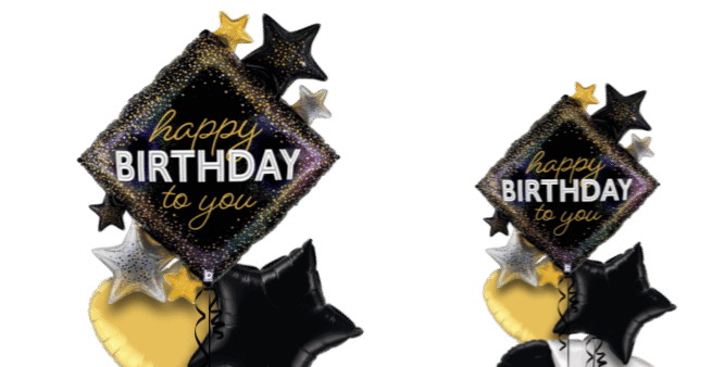 Birthday Diamonds and Stars Balloon