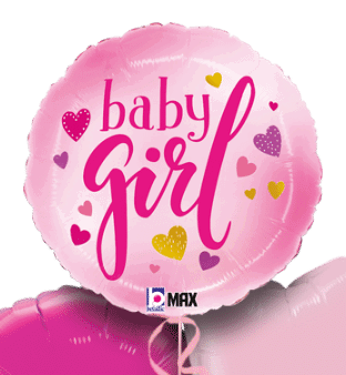 Baby Girls Hearts Balloon